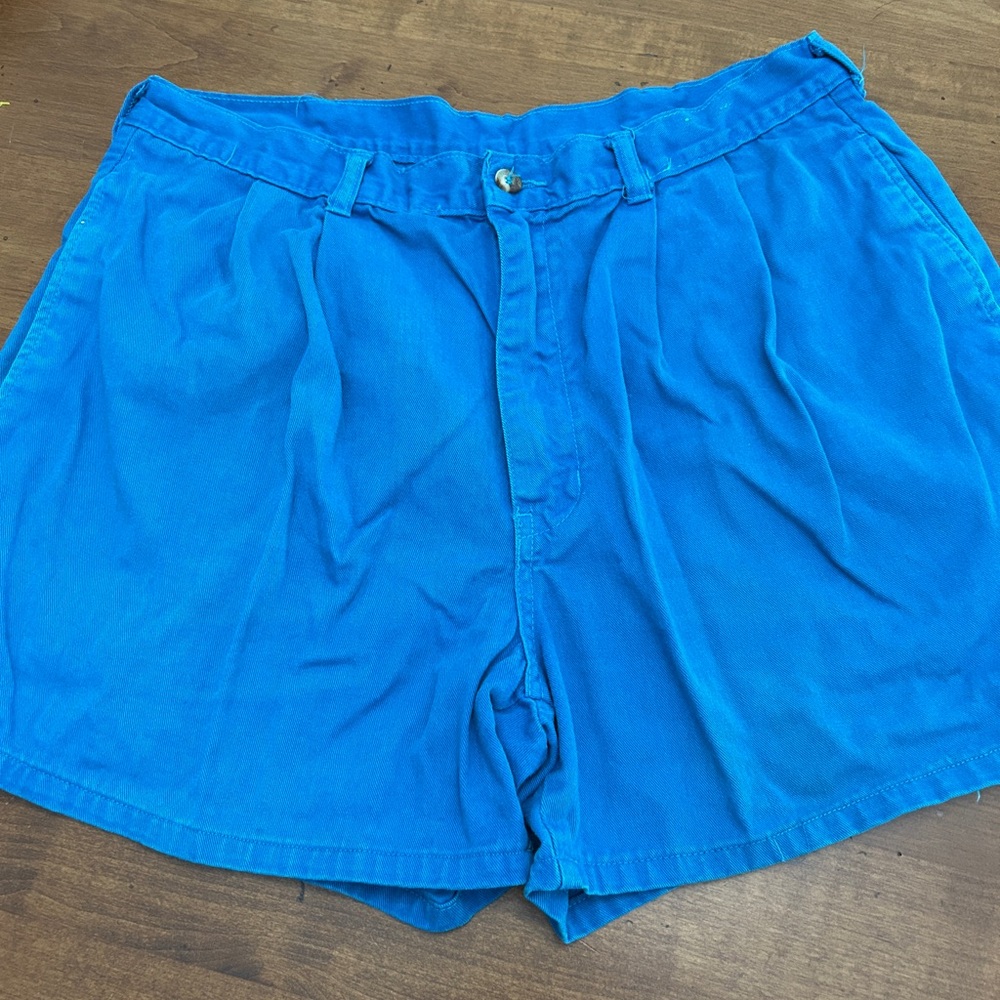 Vintage Duck Head Pleated men’s royal blue chino shorts 30